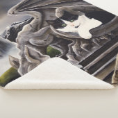 Schwarz-weiß Cat Gargoyle Sherpadecke (3/4)