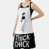 Schwarz-Weiß Cat Walk Dick Chick Schürze (InSitu)