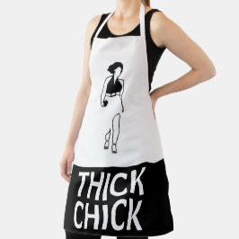 Schwarz-Weiß Cat Walk Dick Chick Schürze