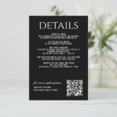 Schwarz-Weiß-Celestial Begleitkarte (Stehend Vorderseite)