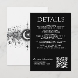 Schwarz-Weiß-Celestial Begleitkarte