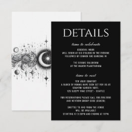 Schwarz-Weiß-Celestial Begleitkarte