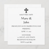 Schwarz-Weiß-Celtic-Hochzeitseinladung Einladung (Vorne/Hinten)