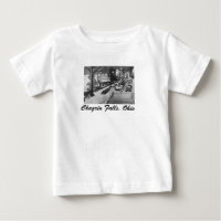 Schwarz-Weiß-Chagrin Falls Ohio-Malerei T - Shirt