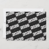 Schwarz-Weiß-Chalkboard 3-Foto-Abschluss Einladung (Rückseite)