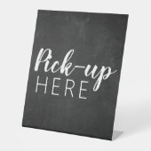 Schwarz-Weiß-Chalkboard | Restaurant Pick Here Sockelschild (Vorderseite)
