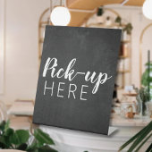 Schwarz-Weiß-Chalkboard | Restaurant Pick Here Sockelschild