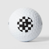 Schwarz-Weiß-Checkerboard - Vorgabe Golfball (Vorderseite)