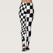 Schwarz-Weiß- CheckerboardLeggings Leggings (Rückseite)