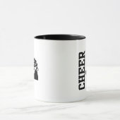 Schwarz-Weiß-Cheerleader, Cheer-Liebe Tasse (Zentrum)