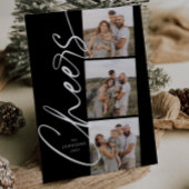 Schwarz & Weiß Cheers Elegantes Skript Weihnachten