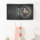 Schwarz-Weiß-Cheers und Biere 50. Geburtstag Banner (Insitu)