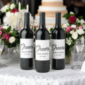 Schwarz-weiß Chef Einfaches Weinetikett