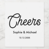 Schwarz-weiß Chef Einfaches Weinetikett (Einzelnes Label)