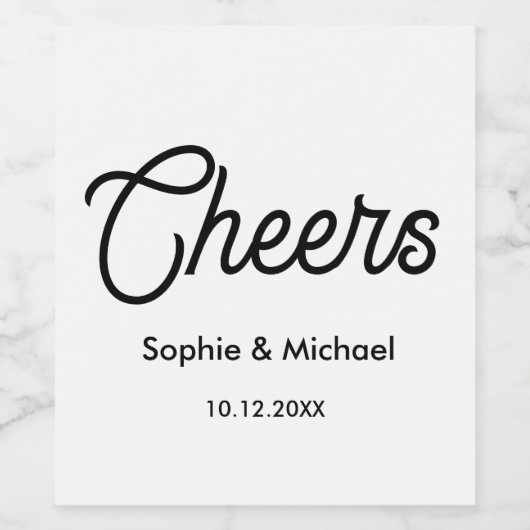 Schwarz-weiß Chef Einfaches Weinetikett (Einzelnes Label)