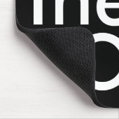 Schwarz-Weiß-Chef-Fette-Executiv-Typografie Mousepad (Ecke)