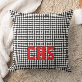 Schwarz-weiß Chef School INITIALS Red Student Spaß Kissen (Decke)