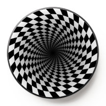 Schwarz-Weiß-Chekered Vortex | optische Illusion