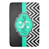 Schwarz-Weiß-Chevrons Badematte (Vorderseite Vertikal)