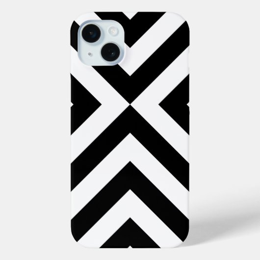 Schwarz-Weiß-Chevrons Case-Mate iPhone Hülle (Rückseite)