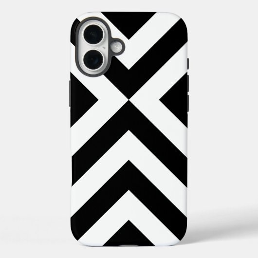 Schwarz-Weiß-Chevrons Case-Mate iPhone Hülle (Rückseite)