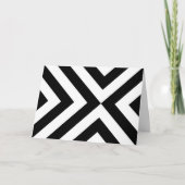 Schwarz-Weiß-Chevrons Dankeskarte (Vorderseite)