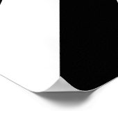 Schwarz-Weiß-Chevrons Poster (Ecke)