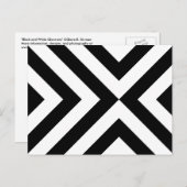 Schwarz-Weiß-Chevrons Postkarte (Vorne/Hinten)