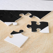 Schwarz-Weiß-Chevrons Puzzle (Seite)