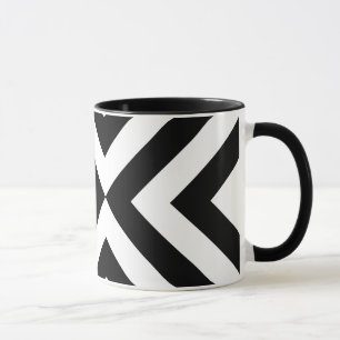Schwarz-Weiß-Chevrons Tasse