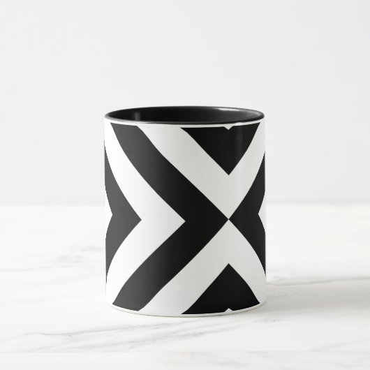 Schwarz-Weiß-Chevrons Tasse (Zentrum)