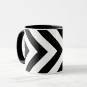 Schwarz-Weiß-Chevrons Tasse (Vorderseite Links)