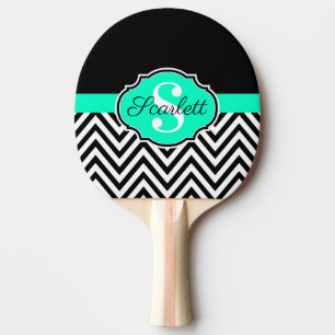 Schwarz-Weiß-Chevrons Tischtennis Schläger