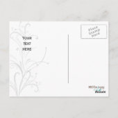 Schwarz-Weiß-Chic Business-Dankeschön-Karten Postkarte (Rückseite)