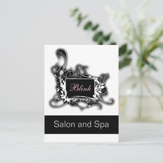 Schwarz-Weiß-Chic Business-Dankeschön-Karten Postkarte (Stehend Vorderseite)