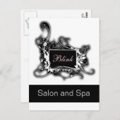 Schwarz-Weiß-Chic Business-Dankeschön-Karten Postkarte (Vorne/Hinten)