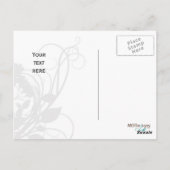 Schwarz-Weiß-Chic Business-Dankeschön-Karten Postkarte (Rückseite)