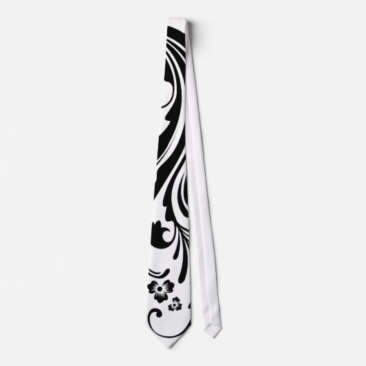 Schwarz-Weiß-Chic-Hochzeit Krawatte (Vorderseite)