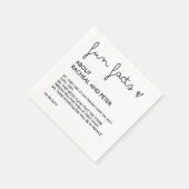 Schwarz-Weiß-Chic Moderner Spaß Fact Wedding Funny Serviette (Ecke)