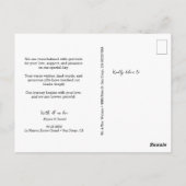 Schwarz-weiß Chic Wedding Foto Collage Trendy Postkarte (Rückseite)