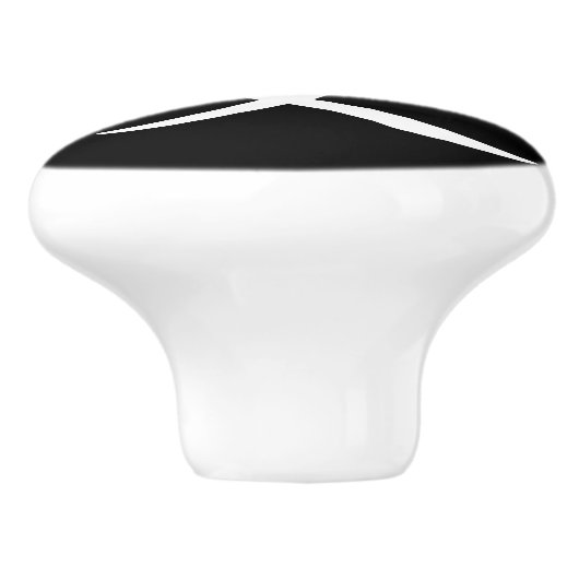 Schwarz-Weiß-Chinesisch-Liebe Keramikknauf (Seitenansicht)