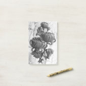 Schwarz-Weiß-Chrysanthemum Post-it Klebezettel (Auf Schreibtisch)