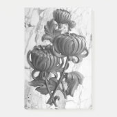 Schwarz-Weiß-Chrysanthemum Post-it Klebezettel (Vorderseite)