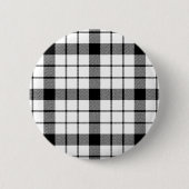 Schwarz-Weiß-Clan MacFarlane Tartan Button (Vorderseite)
