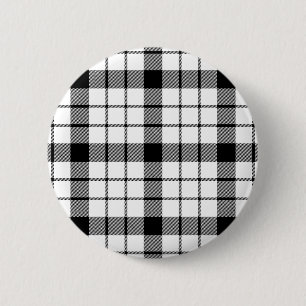 Schwarz-Weiß-Clan MacFarlane Tartan Button