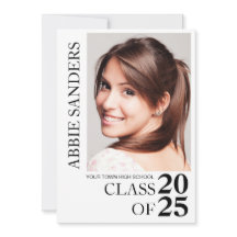 Schwarz-weiß Class 2025 Abschluss Foto