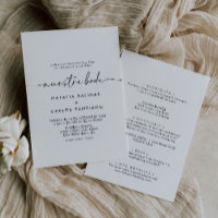 Schwarz-weiß Classic Front & Back Nuestra Boda