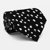 Schwarz/Weiß Classic Krawatte (Gerollt)