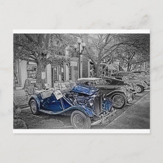 "Schwarz-weiß" "Classic MG" "Color Splash" Postkarte (Vorderseite)