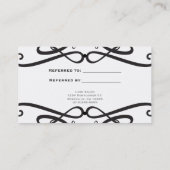 Schwarz/Weiß Classic REFER A FRIEND Client Card Empfehlungskarte (Rückseite)